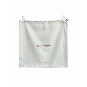 Salvatore Ferragamo Authentic Cream LARGE Drawstring Canvas Dust Bag Storage